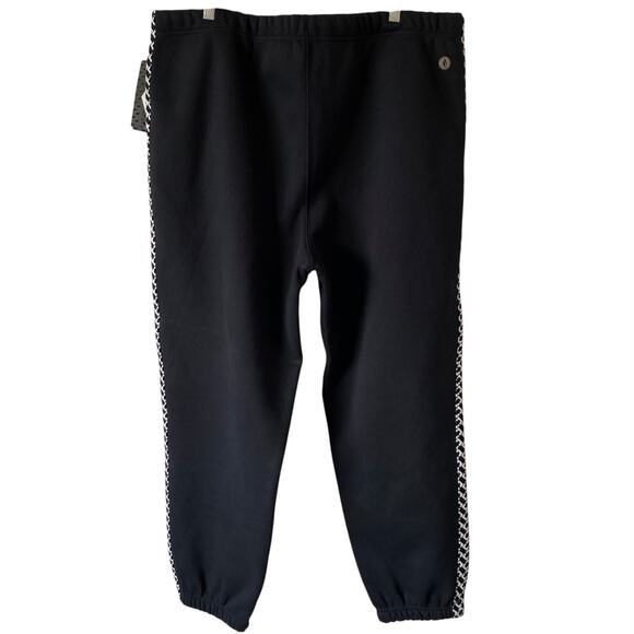 NEW SKETCHERS DVF COLLECTION Chainlink Jogger Sweatpants 2X Black Heavyweight - Picture 4 of 6
